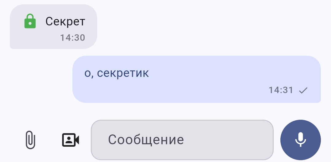 Зашифрованное сообщение: нечитаемый текст в чате